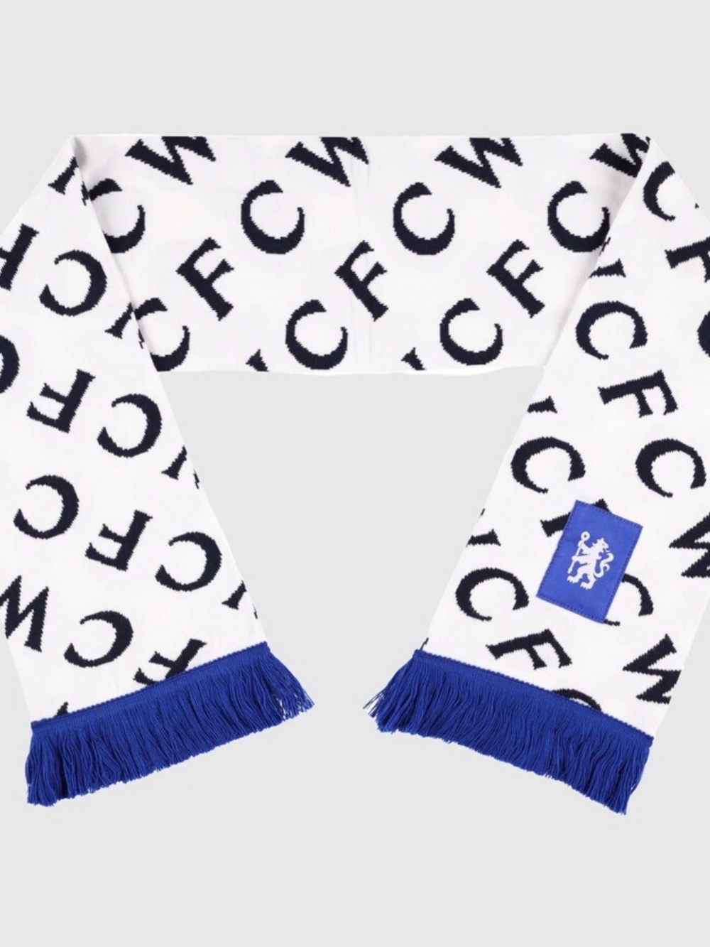 Chelsea WFC White & Royal Blue Logo Scarf